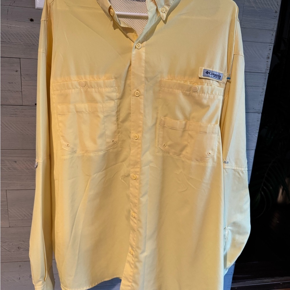 Columbia Yellow Casual Shirt